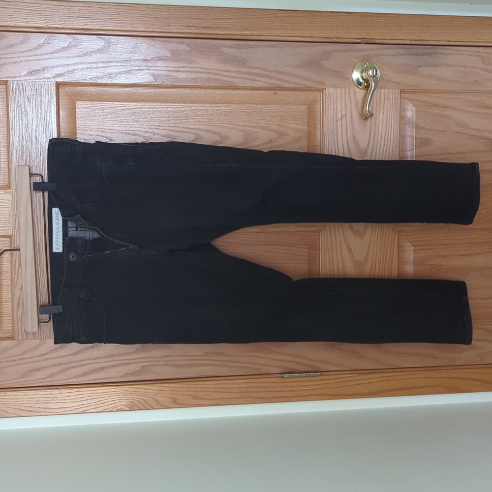 Express black skinny jeans